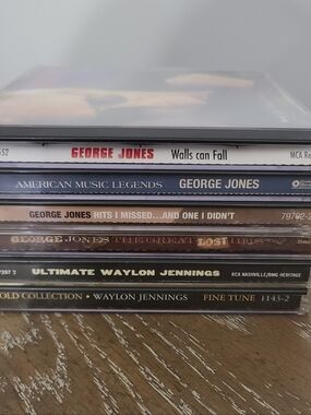 Lot of 4 George Jones & 2 Waylon Jennings Country Music CDs